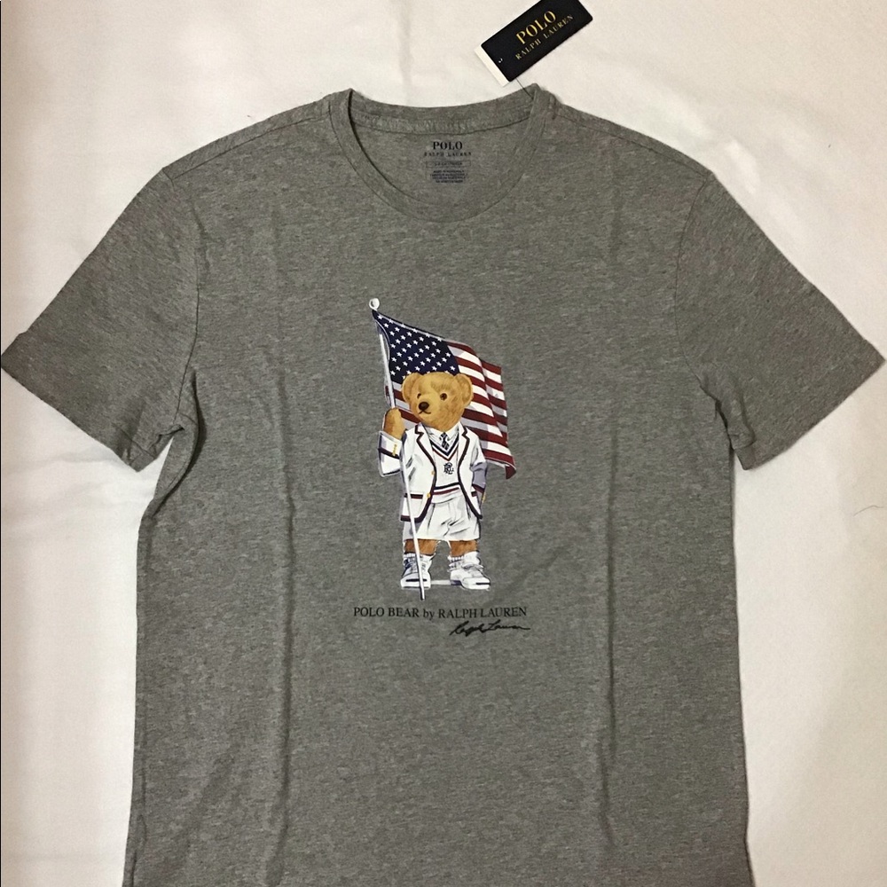 POLO RALPH LAUREN MENS S/S BEAR FLAG T-SHIRT